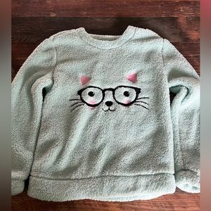 Cat Fleece Sweater…Size M (7/8)